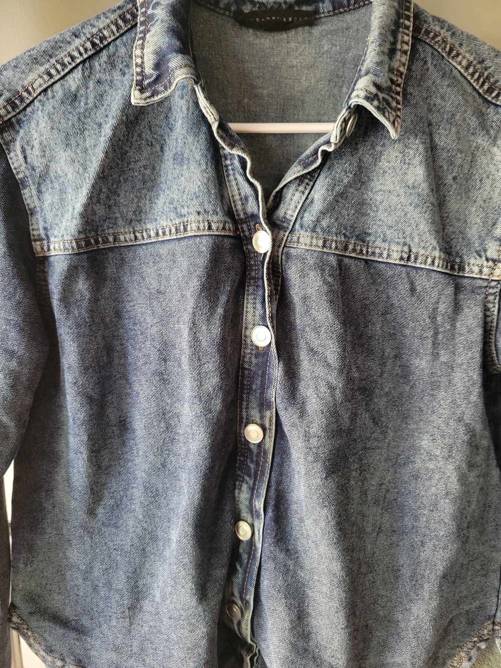 JANE & DELANCEY blue soft denim button-up shirt long sleeve casual Size Small - Picture 4 of 13